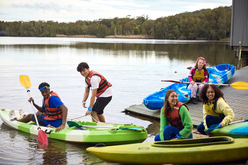 young people at a canteen event