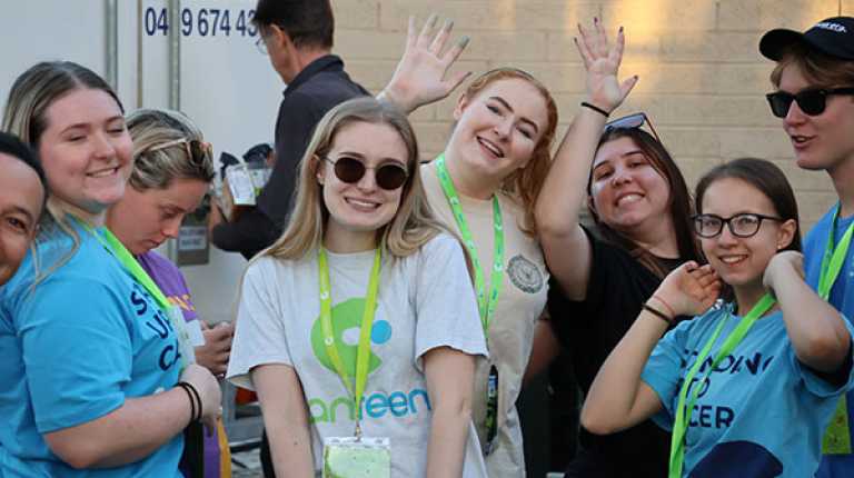 A group of Canteen youth ambassadors at Life Cycle in WA