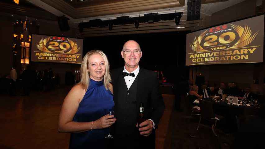 two people at the CSS fundraising gala ball event