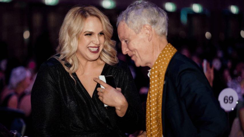 Sally and Peter laughing